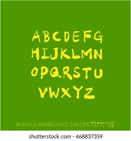 Alphabet & number / handwriting - vector