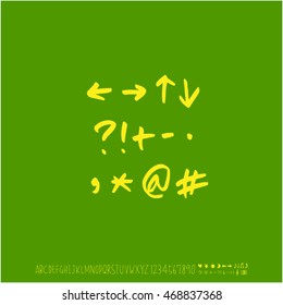 Alphabet & number / handwriting - vector