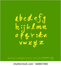 Alphabet & number / handwriting - vector