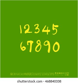 Alphabet & number / handwriting - vector