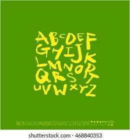 Alphabet & number / handwriting - vector