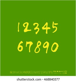 Alphabet & number / handwriting - vector