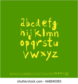 Alphabet & number / handwriting - vector