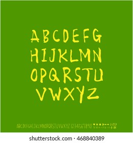 Alphabet & number / handwriting - vector