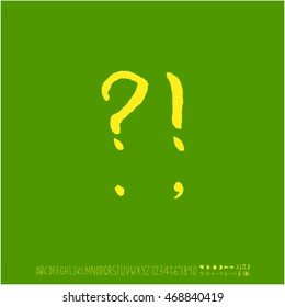 Alphabet & number / handwriting - vector