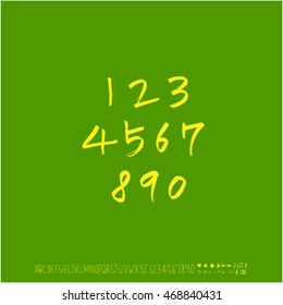Alphabet & number / handwriting - vector