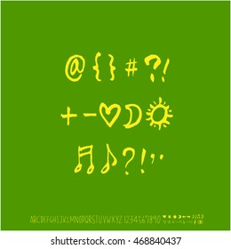 Alphabet & number / handwriting - vector