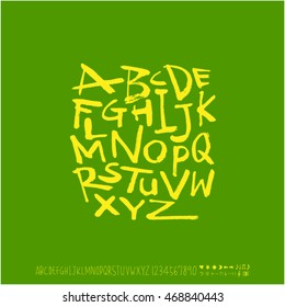 Alphabet & number / handwriting - vector