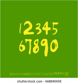 Alphabet & number / handwriting - vector
