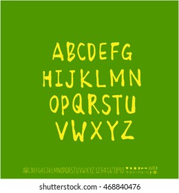 Alphabet & number / handwriting - vector