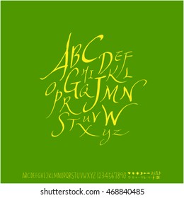 Alphabet & number / handwriting - vector