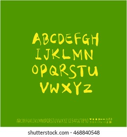 Alphabet & number / handwriting - vector