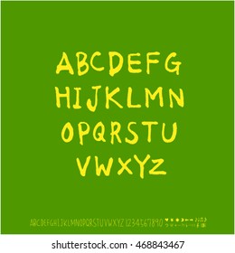Alphabet & number / handwriting - vector