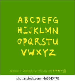 Alphabet & number / handwriting - vector