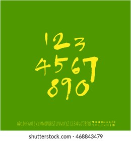 Alphabet & number / handwriting - vector