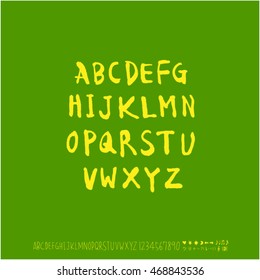 Alphabet & number / handwriting - vector