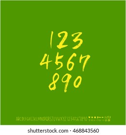 Alphabet & number / handwriting - vector