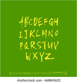 Alphabet & number / handwriting - vector
