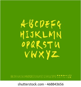 Alphabet & number / handwriting - vector