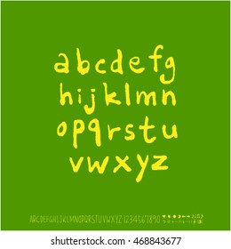 Alphabet & number / handwriting - vector