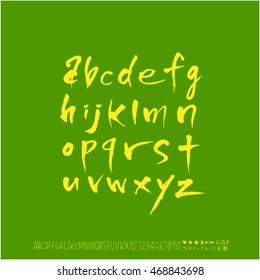 Alphabet & number / handwriting - vector