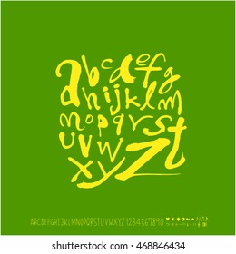 Alphabet & number / handwriting - vector