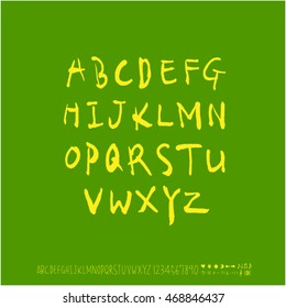 Alphabet & number / handwriting - vector