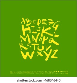 Alphabet & number / handwriting - vector