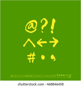 Alphabet & number / handwriting - vector