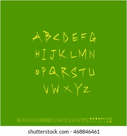 Alphabet & number / handwriting - vector