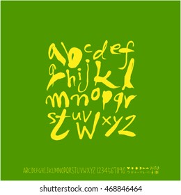 Alphabet & number / handwriting - vector