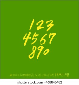 Alphabet & number / handwriting - vector