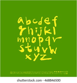 Alphabet & number / handwriting - vector