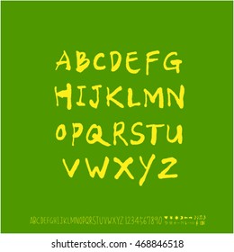 Alphabet & number / handwriting - vector
