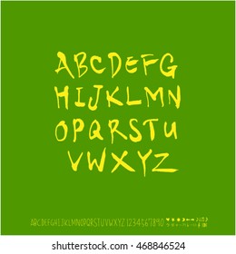 Alphabet & number / handwriting - vector