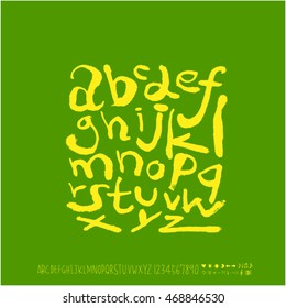 Alphabet & number / handwriting - vector