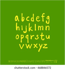 Alphabet & number / handwriting - vector