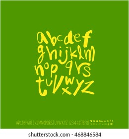Alphabet & number / handwriting - vector