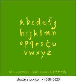 Alphabet & number / handwriting - vector
