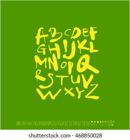 Alphabet & number / handwriting - vector