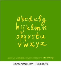 Alphabet & number / handwriting - vector