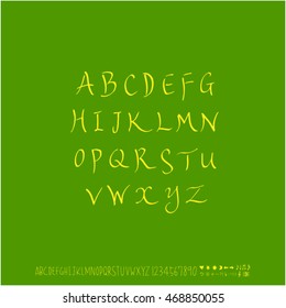 Alphabet & number / handwriting - vector