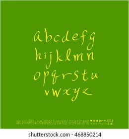 Alphabet & number / handwriting - vector
