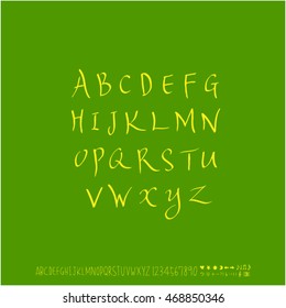 Alphabet & number / handwriting - vector