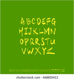 Alphabet & number / handwriting - vector