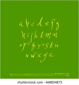 Alphabet & number / handwriting - vector