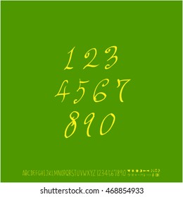 Alphabet & number / handwriting - vector