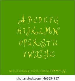Alphabet & number / handwriting - vector