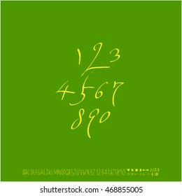 Alphabet & number / handwriting - vector