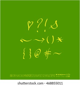 Alphabet & number / handwriting - vector